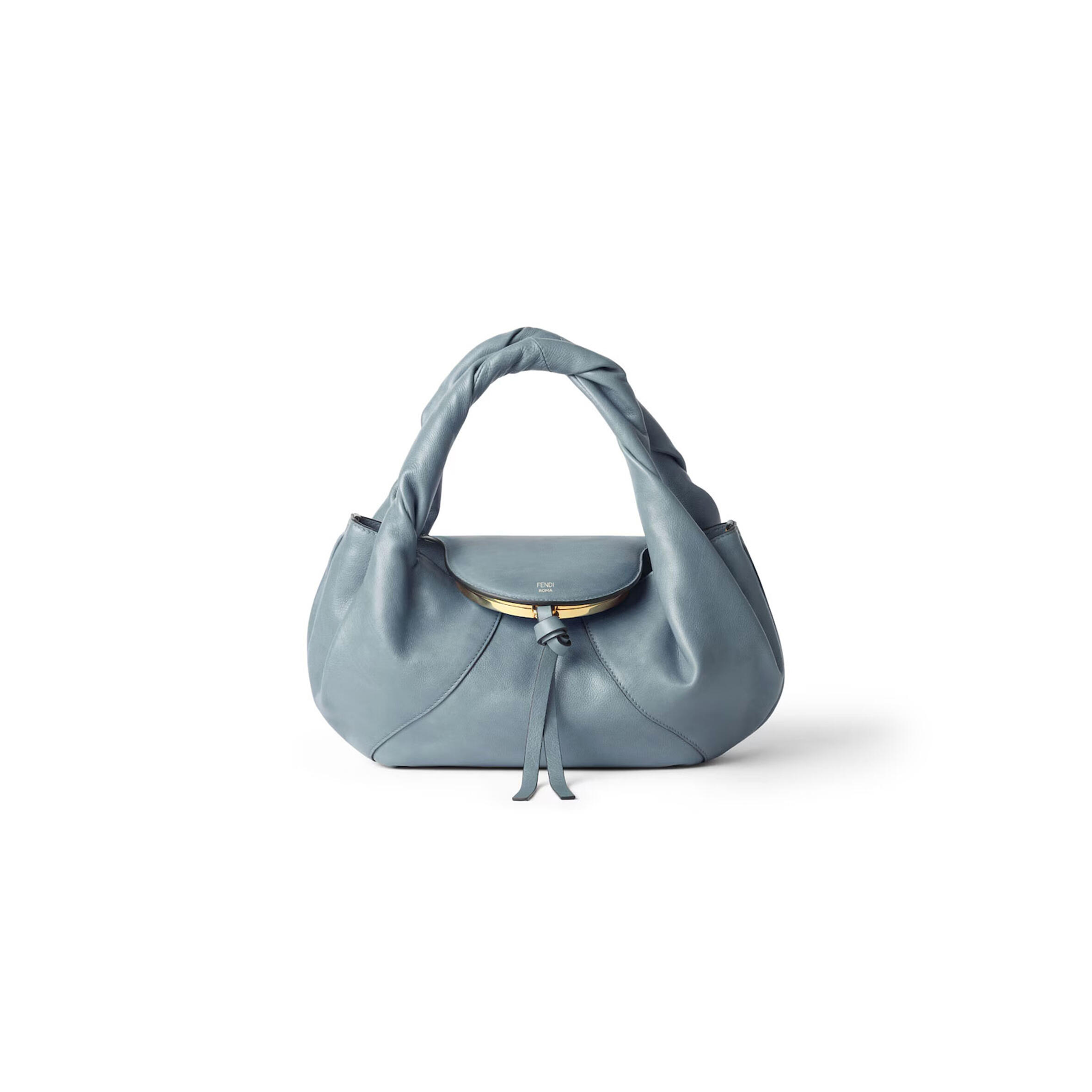 F**di spy small mercury blue leather bag 8br838ayctf1ujc (32*18*12cm)